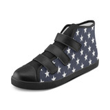 #Rossolini1# Stars 2 Velcro High Top Canvas Kid's Shoes (Model 015)