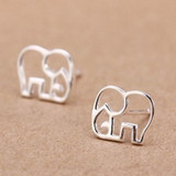 Sterling Silver Elephant Stud Earrings Sterling Silver Elephant Stud Earrings