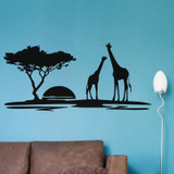 Giraffes, Tree & Sunset Wall Sticker Giraffes, Tree & Sunset Wall Sticker