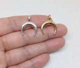 12 Crescent Moon Char, Half Moon Pendant