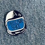 I need More Space Coffee Astronauts enamel pin