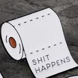 I don't Give a Shit Toilet Paper Enamel Pin