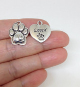 5 DOG PAW Charm, PAW PRINT CHARM