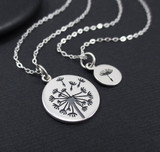 Mother Daughter  Dandelion Necklaces