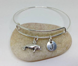 Manatee Charm Bangle Bracelet