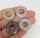 2/4pcs Micro Pave CZ Round Infinitive