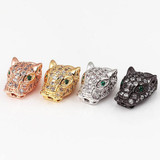 Micro Pave CZ Leopard Beads
