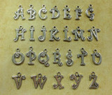 3 A-Z Script Initial Charm, Letter charm Wholesale 3 A-Z Script Initial Charm, Letter charm Wholesale