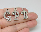 3 A-Z Script Initial Charm, Letter charm Wholesale 3 A-Z Script Initial Charm, Letter charm Wholesale