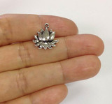 5 Lotus Flower Charms wholesale
