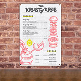 The Krusty Krab Menu  Metal Sign