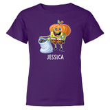 SpongeBob Trick-or-Treat Personalized Kids Short Sleeve T-Shirt