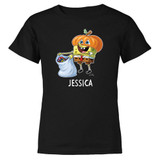 SpongeBob Trick-or-Treat Personalized Kids Short Sleeve T-Shirt