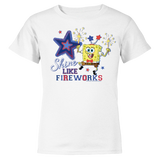 SpongeBob SquarePants Shine Like Fireworks Kids Short Sleeve T-Shirt