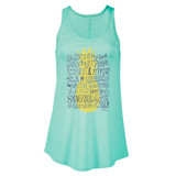 SpongeBob SquarePants Typography Pineapple Women's Flowy Tank Top