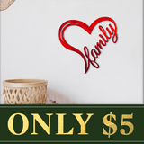 Family Heart RED (Promotional Offer)