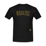 #Rossolini1.com# Gold Writing Black Men's T-Shirt