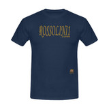 #Rossolini1.com# Gold Writing Navy Blue Men's T-Shirt