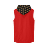 #Rossolini1# Red Sleeveless Zip Up Hoodie for Men (Model H16) #Rossolini1# Red Sleeveless Zip Up Hoodie for Men (Model H16)