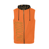 #Rossolini1# Orange Sleeveless Zip Up Hoodie for Men (Model H16) #Rossolini1# Orange Sleeveless Zip Up Hoodie for Men (Model H16)
