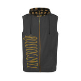 #Rossolini1# Charcoal Sleeveless Zip Up Hoodie for Men (Model H16) #Rossolini1# Charcoal Sleeveless Zip Up Hoodie for Men (Model H16)