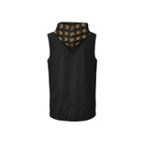 #Rossolini1# Black Sleeveless Zip Up Hoodie for Women (Model H16)
