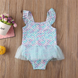 Mermaid Shimmer Scales Tutu Swimsuit