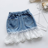 Denim Lace Skirt