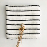 Polar Bear With Striped Muslin Swaddle Blanket Set