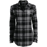 Sigil of Baphomet Embroidered Ladies' Plaid Flannel Tunic