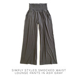 Simply Styled Smocked Waist Lounge Pants in Ash Gray