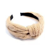 Knotted Up Cream Wool Headband
