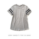 Very Varsity Tee in Gray