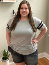 Very Varsity Tee in Gray