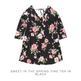 Sweet in the Springtime Top in Black