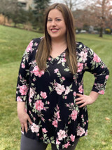Sweet in the Springtime Top in Black