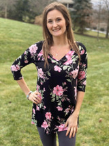 Sweet in the Springtime Top in Black