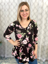 Sweet in the Springtime Top in Black