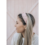 The Gold Star Top Knot Headband in Blush