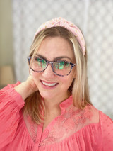 The Gold Star Top Knot Headband in Blush
