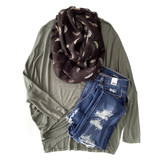Under My Umbrella Infinity Scarf in Black