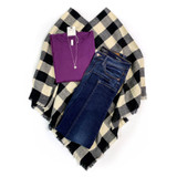 My Cozy & Cute Plaid Poncho