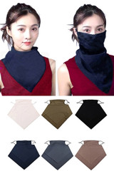 Solid Color Scarf Face Mask