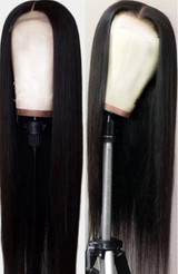 Long Straight 13X4 Lace Front Human Hair Wig 30 32 34 36 Inches Pre Plucked 4x4 Lace Closure Wigs For Black Women Brazilian Remy