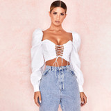 Lace Up Bandage Crop Top