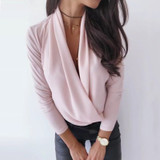 Deep V Neck Blouse