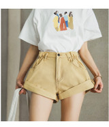 Wide Leg Elastic Waist High Waist Shorts