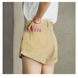 Wide Leg Elastic Waist High Waist Shorts