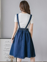 High Waist Overalls A-line Denim Skirts