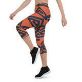 Geometric Tribal Print Capri Leggings Geometric Tribal Print Capri Leggings
